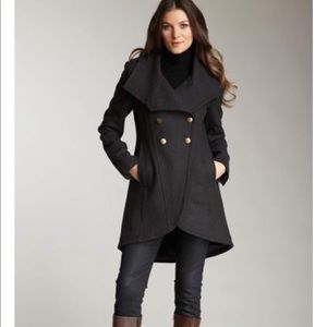 NWT Andrew Marc Wool Button Down Grey Coat 12 Large